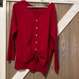 Cherish Button Down Waffle knit shirt